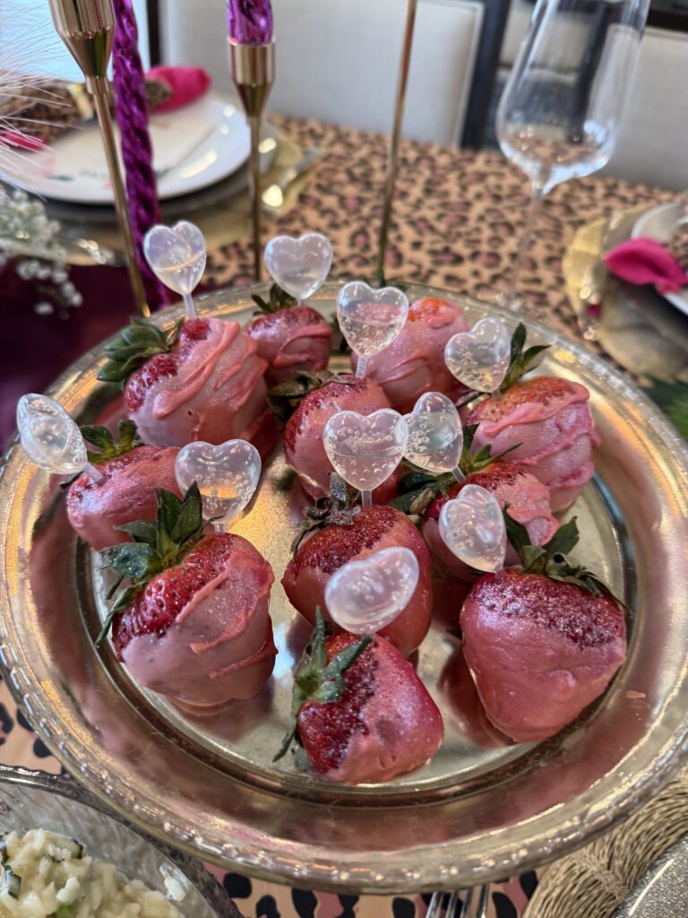 Champagne infused chocolate strawberries