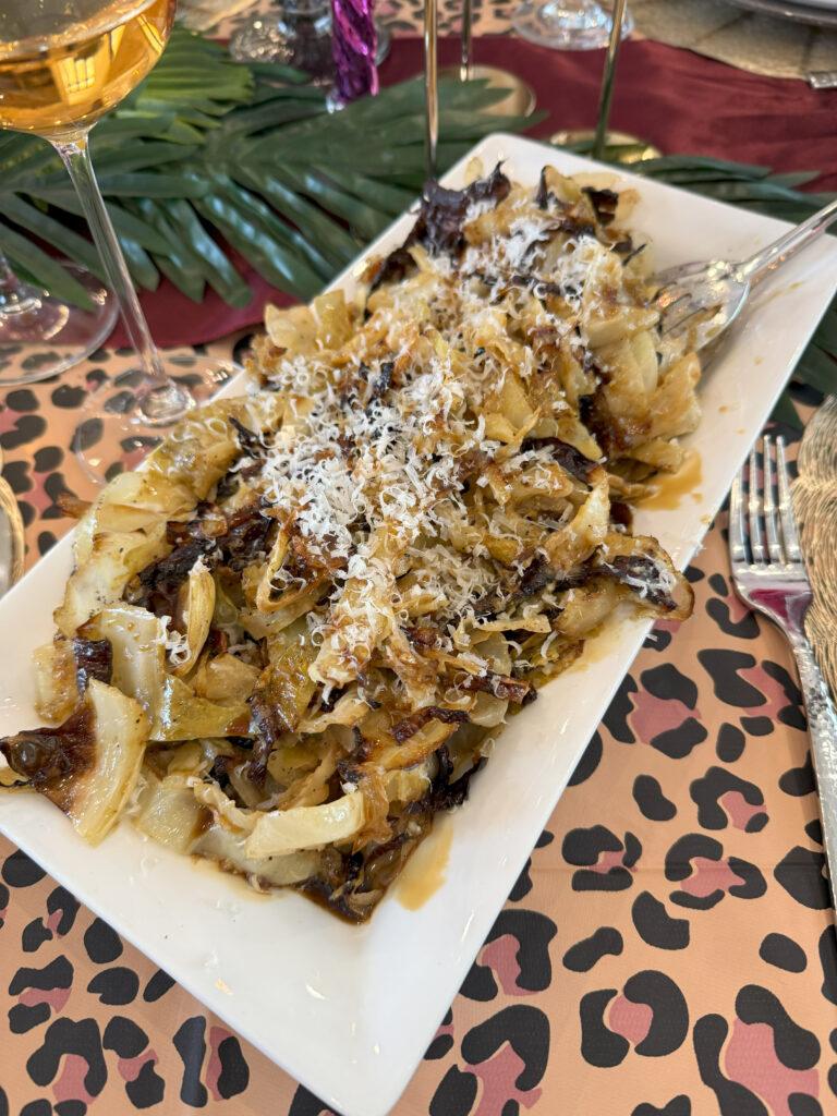 Roasted Cabbage with Umami Sauce and  Sweetened Soy Drizzle
