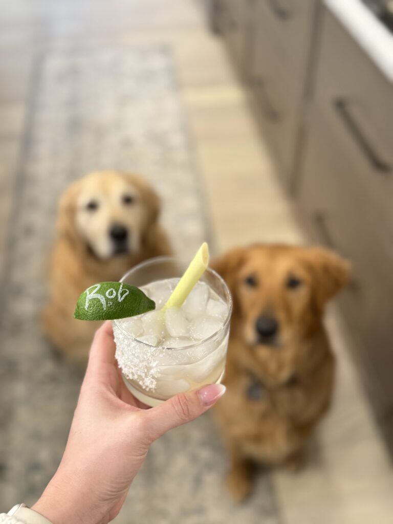 Lemon grass margarita 9th puppies in background