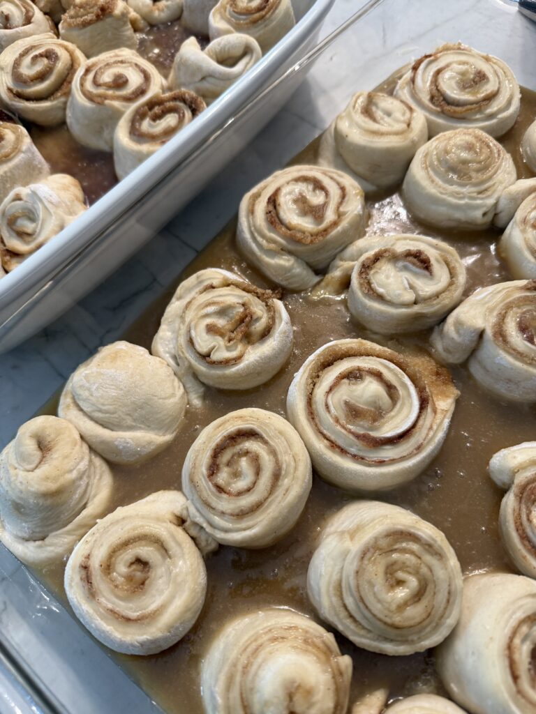 sticky buns before being baked