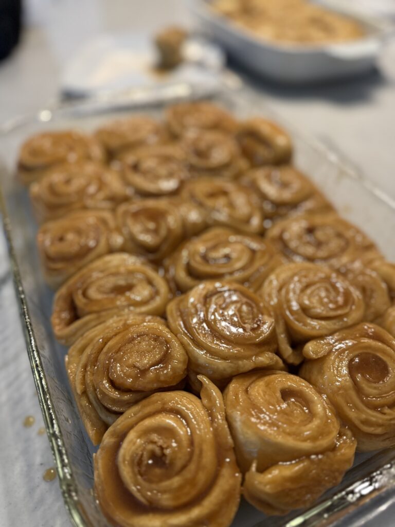 Martha Stewart Sticky Buns in the pan
