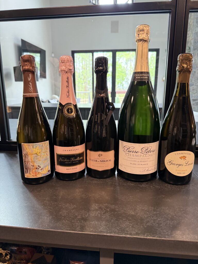 bottles of champagne