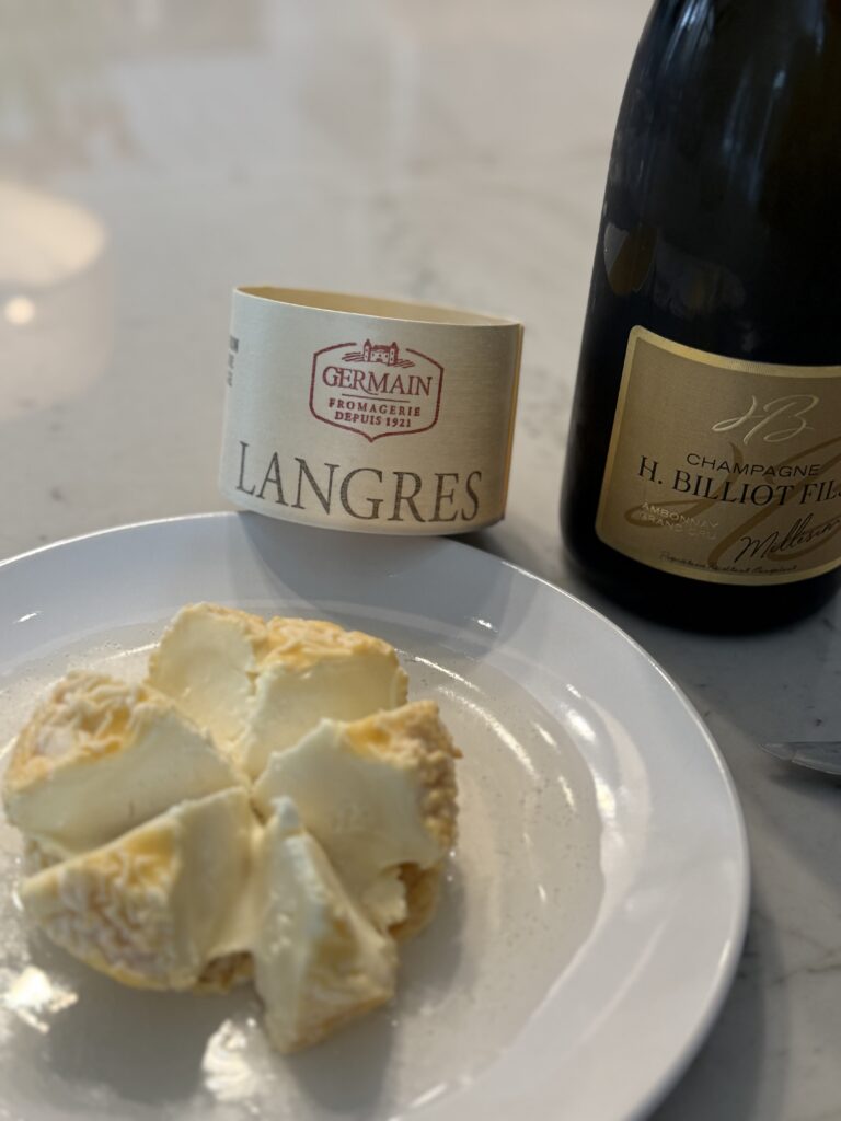 langres cheese and champagne