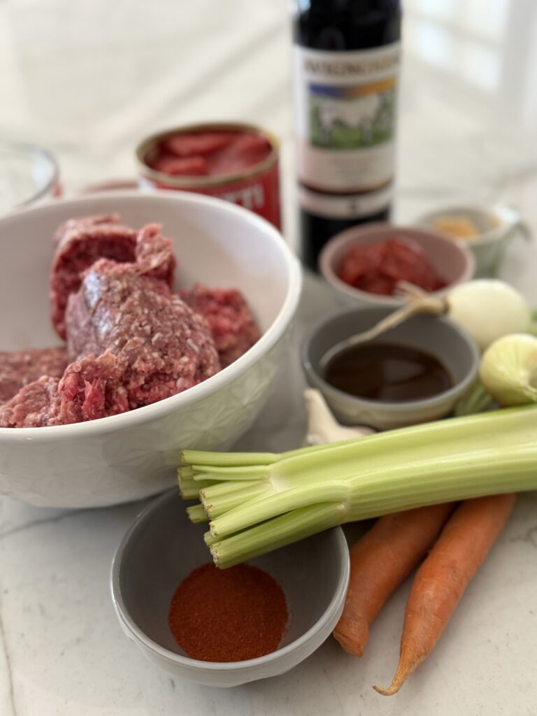 Ingredients for decadent sloppy joes