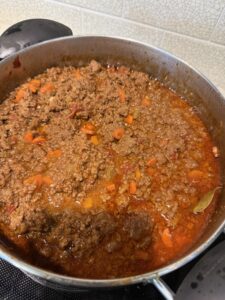 Simmering sloppy Joe