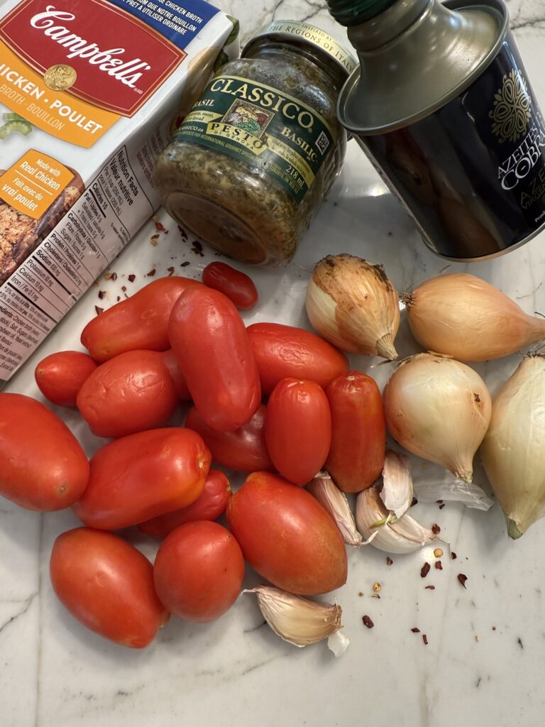 ingredients for roasted tomato soup
