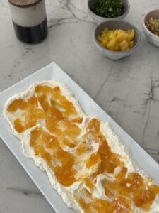add the peach layer