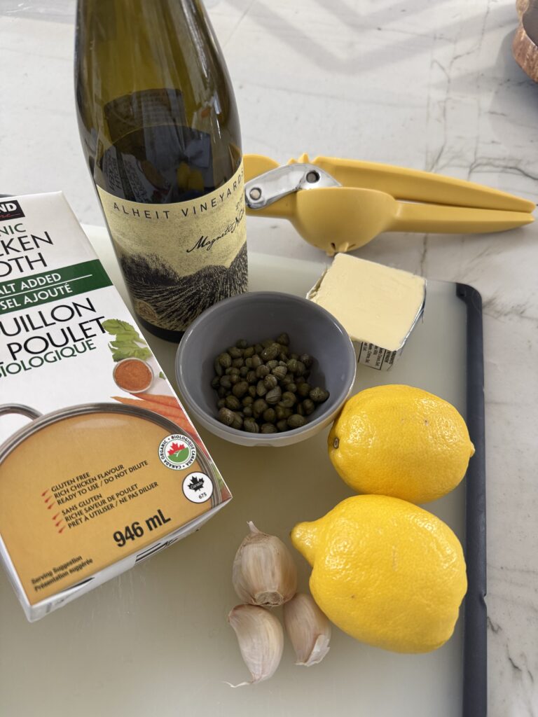 ingredients for lemon caper sauce