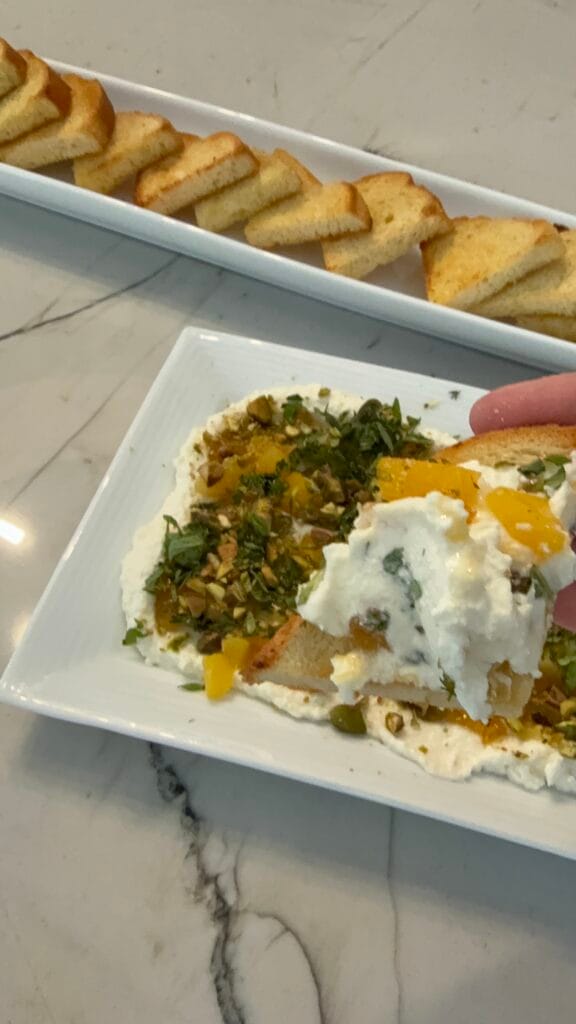 Ricotta and peaches

